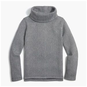 J.Crew Long Sleeve Grey Funnelneck Pull Over Sweatshirt/ Sweater